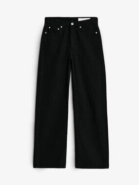 Rag and Bone Wide-Leg Jeans in Black